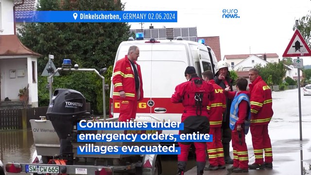 Firefighter killed, ICE train derails as catastrophic flooding continues in southern Germany