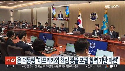 윤 대통령 "아프리카와 핵심광물 포괄 협력 기반 마련할 것"