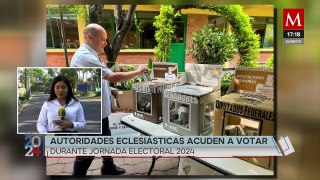 Autoridades eclesiásticas acuden a votar