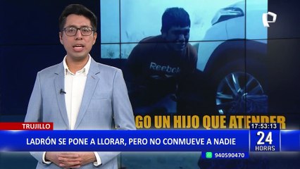 ¡Sus lágrimas no conmovieron a nadie!: Ladrón se pone a llorar tras ser capturado en Trujillo