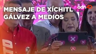 Xóchitl Gálvez da mensaje a medios tras el cierre de casillas en México