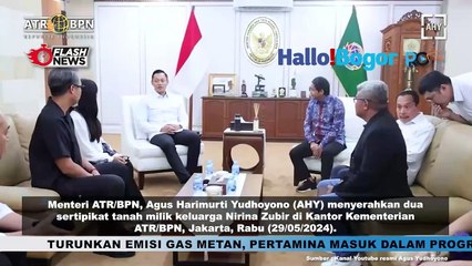 AHY Serahkan Sertifikat Tanah kepada Nirina Zubir, Beri Peringatan Soal Mafia Tanah