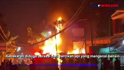 Api Tambal Ban Sambar Bensin Eceran Ludeskan Bengkel di Cipayung Jakarta Timur