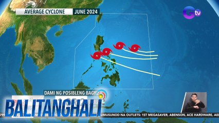 1 o kaya'y 2 bagyo, inaasahang mamumuo o papasok sa PAR ngayong Hunyo - Weather update today as of 10:28 a.m. (June 3, 2024) | BT