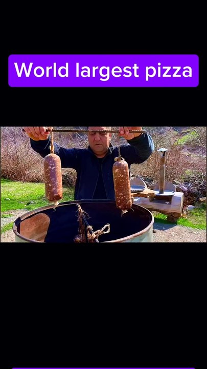 ️ Traditional Lavash Bread: Baking Bread on a Barrel Over Wood Fire