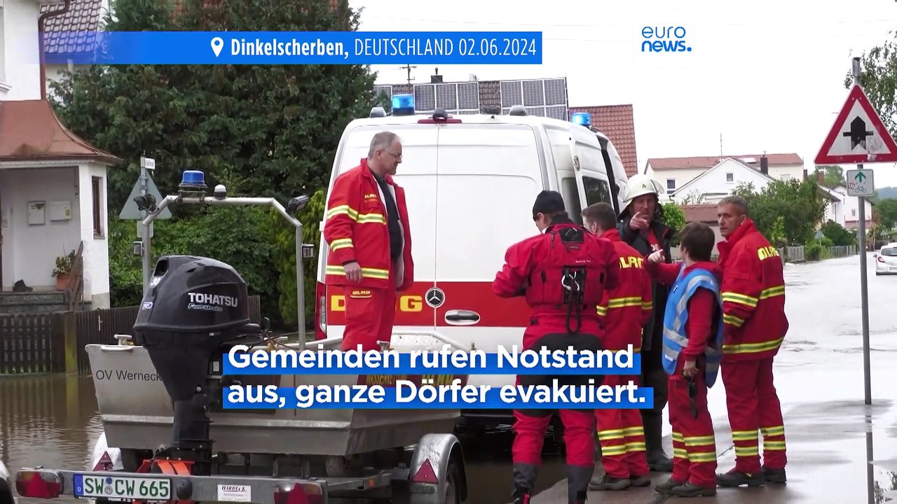 Hochwasserkatastrophe in Süddeutschland: Feuerwehrmann getötet, ICE entgleist