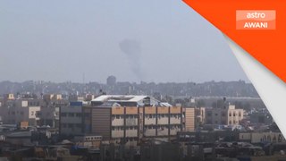 Kepulan asap terus menyelubungi langit Rafah