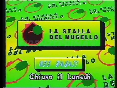 Sequenza di 3 Spot pubblicità Adversiting werbung de La Stalla del Mugello - Febbraio 1990