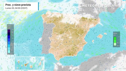 Precipitaciones previstas para los próximos días
