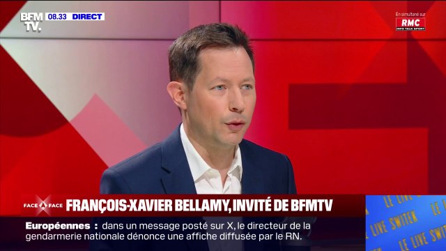 Interview d'Emmanuel Macron à trois jours des européennes: François-Xavier Bellamy juge cela totalement injuste envers les Français