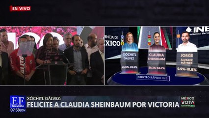 Xóchitl Gálvez reconoce su derrota "por amor a México"