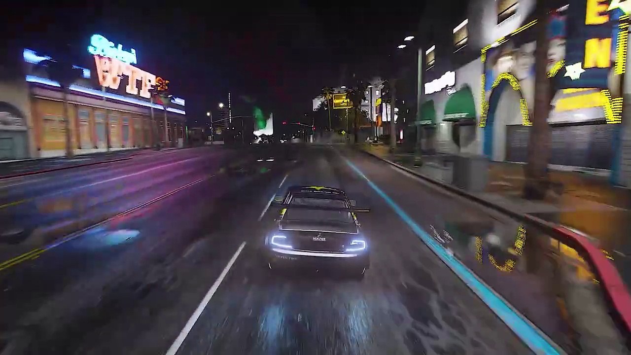 DRIFT run trough Los Santos at NIGHT - #62 - GTA 5 DRIFTING