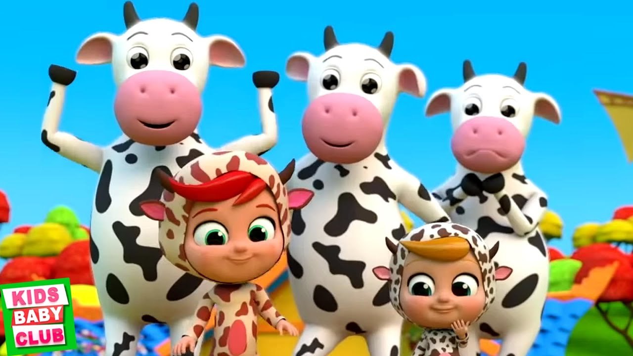 Five Little Cows Jumping On The Bed + More Nursery Rhymes by Kids Baby Club