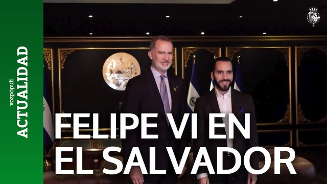 El rey Felipe VI mantiene un encuentro con el mandatario salvadoreño