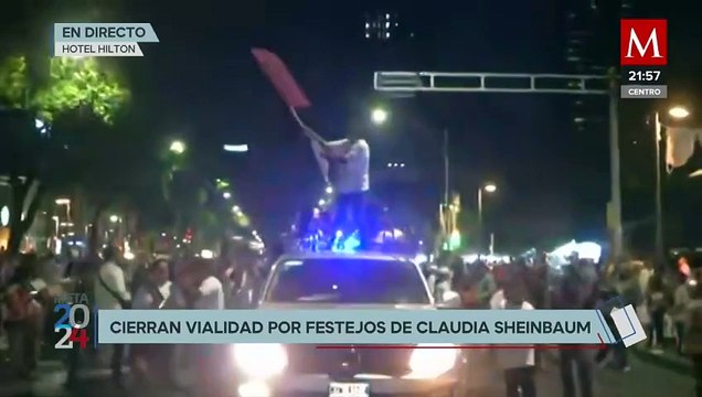 Simpatizantes de Claudia Sheinbaum colman el Zócalo para celebrar presunto triunfo
