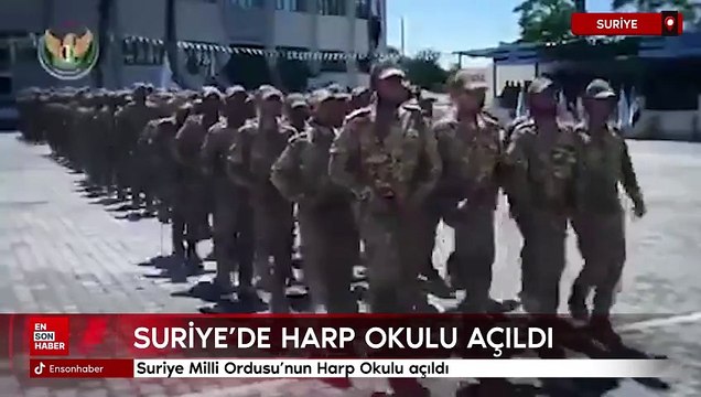 Suriye Milli Ordusu'nun Harp Okulu açıldı
