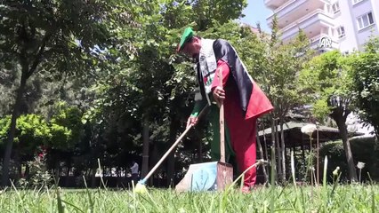 Diyarbakırlı "Şalvarlı Mourinho"dan Gazze'ye destek