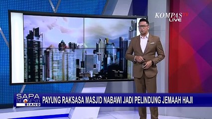 Payung Raksasa Masjid Nabawi Jadi Pelindung Jemaah Haji