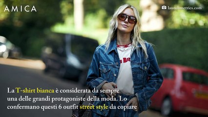 6 outfit con la T-shirt bianca per l'estate 2024