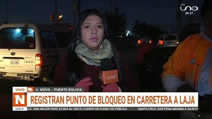 Bloqueo en la carretera hacia Laja
