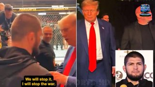 Donald Trump Vows to End the War in Palestine in Bizarre Conversation with Khabib at UFC -302