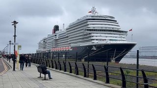 Cunard's Queen Anne docked in Liverpool