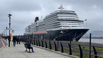 Cunard's Queen Anne docked in Liverpool