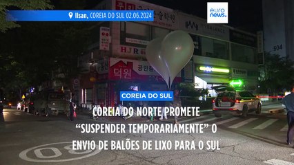 Pyongyang promete suspender envio de balões com lixo após ameaças da Coreia do Sul