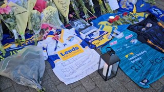 Rob Burrow fans leave tributes at Headingley Stadium in Leeds after his death