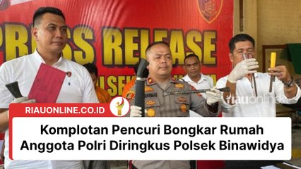 Komplotan Pencuri Bongkar Rumah Anggota Polri Diringkus Polsek Binawidya