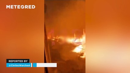 Stunning images of a forest fire from a train cabin in Buryatia, Russia.