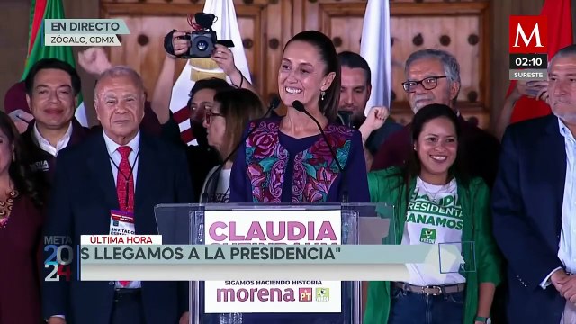 Claudia Sheinbaum celebra triunfo electoral y agradece apoyo masivo