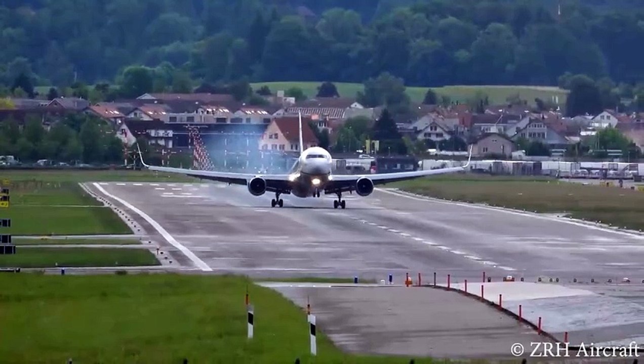 Suisse: Regardez les images de ce Boeing 767 de United Airlines qui rate son atterrissage à l’aéroport de Zurich - L’avion rebondit sur la piste à plusieurs reprises avant de redécoller - VIDEO