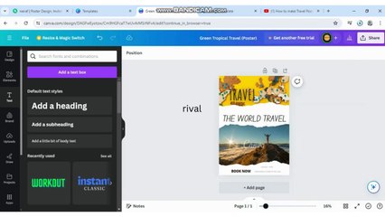 How to make Travel Poster Design In Canva_ 2024
