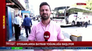 Otogarlarda bayram yoğunluğu başladı