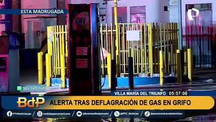 Fuga de gas en grifo de Villa María del Triunfo puso en alerta a los vecinos