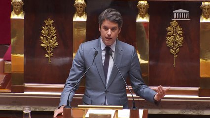 Motions de censure sur le budget: "Il est désormais banal de voir la Nupes utiliser l'extrême droite comme une béquille pour bloquer le Parlement" lance Gabriel Attal
