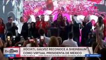 Xóchitl Gálvez reconoce a Claudia Sheinbaum como virtual presidenta de México