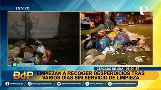 Basura en Cercado de Lima: empiezan a recoger desperdicios tras varios días sin servicio de limpieza