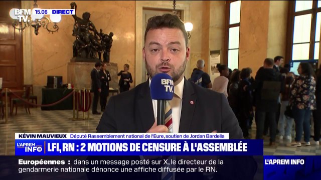 Assemblée nationale: 'Les Républicains' c'est 'Courage, fuyons' , estime Kévin Mauvieux, député RN, sur le refus du groupe LR de voter la motion de censure