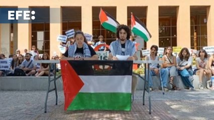 Download Video: La Acampada por Palestina exige una respuesta clara y que los rectores rompan con Israel