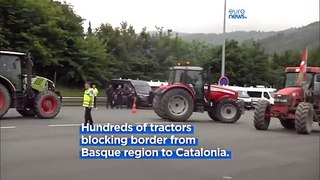 Farmers block Spanish-French border in major rally before EU elections