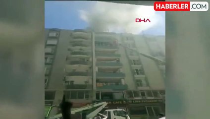 Mardin'de 7 Katlı Binanın Çatısında Yangın Çıktı