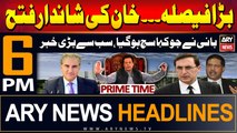 ARY News 6 PM Prime Time Headlines | 3rd June 2024 | PTI founder, Qureshi acquitted in cipher case