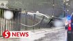 Car skids, crashes into gates of Istana Besar Johor