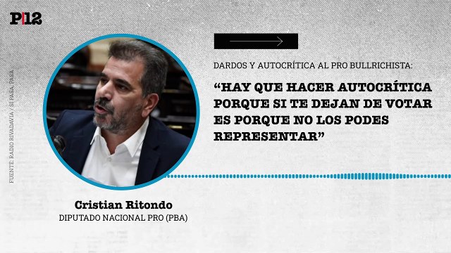 Ritondo llamó a una autocrítica en el PRO y apuntó al bullrichismo: Si te dejan de votar...