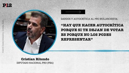Ritondo llamó a una autocrítica en el PRO y apuntó al bullrichismo: "Si te dejan de votar..."