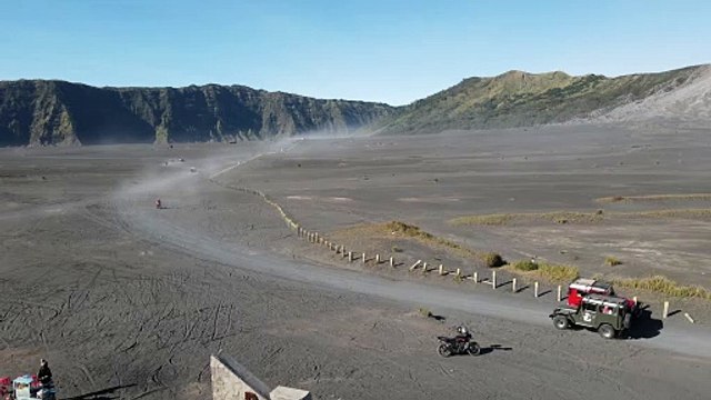 Bayu Triaswara - Aerial view of the peak of mount bromo central java