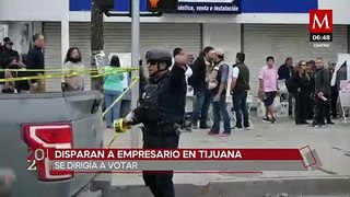 Disparan a empresario mientras hacía fila para votar en Tijuana, una mujer resultó herida